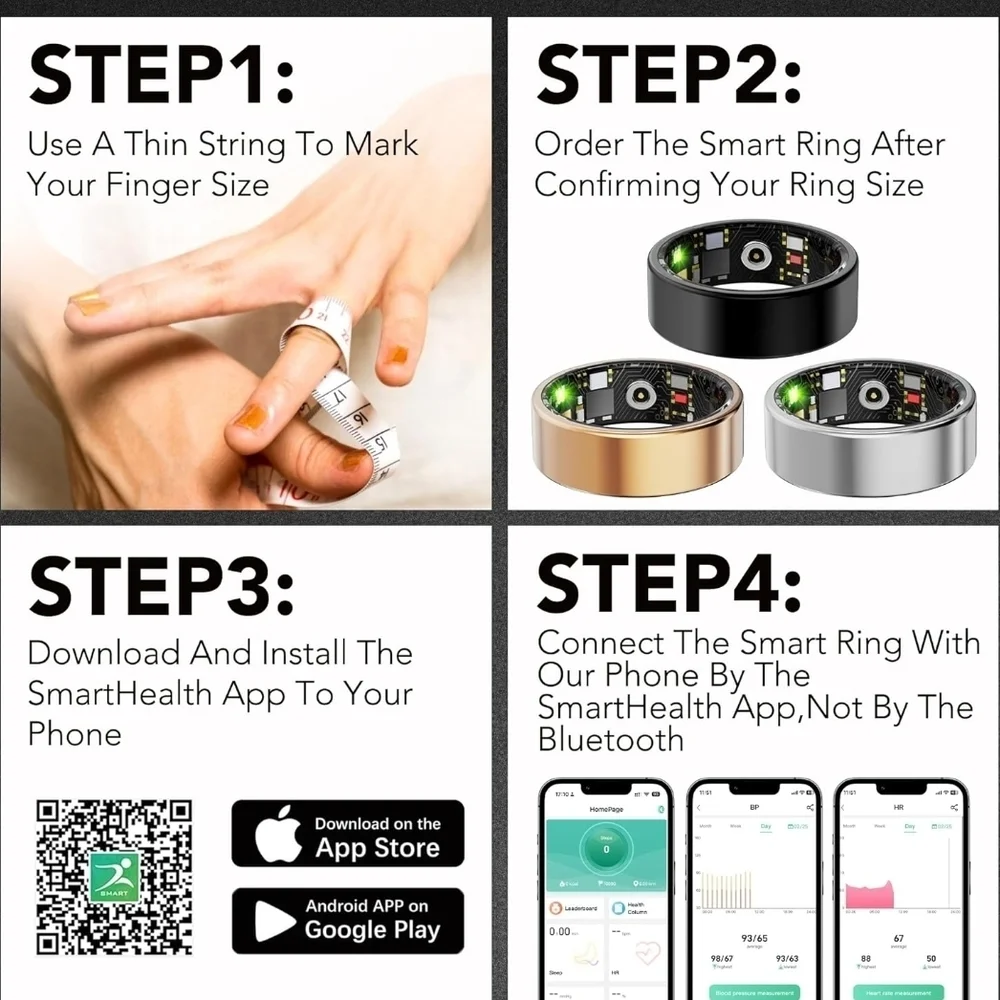 Smart Fitness Ring in Gold
